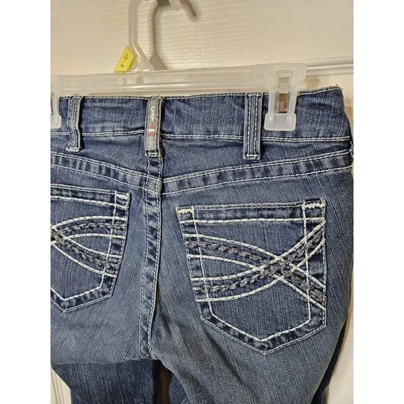 ARIAT Womens FR Mid Rise Boot Leg Jeans Size 25x30 Blue Cowgirl Workwear 25s - Picture 10 of 11